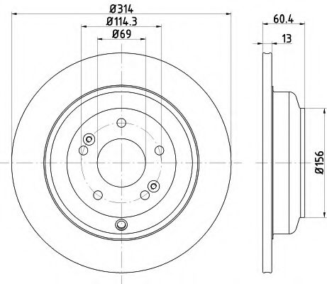 Тормозной диск BEHR/HELLA 8DD 355 122-471