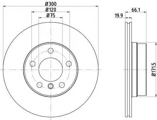 Тормозной диск BEHR/HELLA 8DD 355 120-971