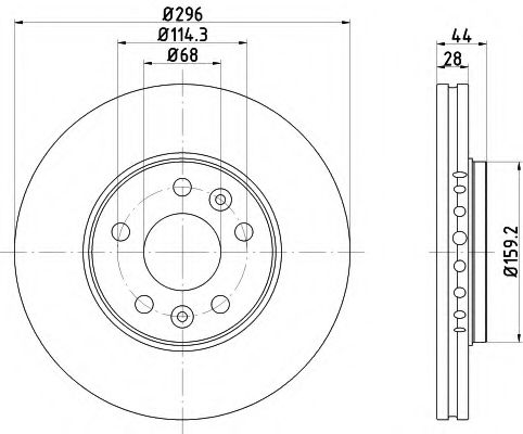 Тормозной диск BEHR/HELLA 8DD 355 122-601