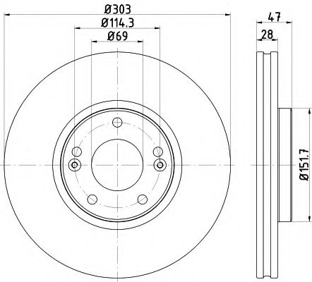 Тормозной диск BEHR/HELLA 8DD 355 122-501