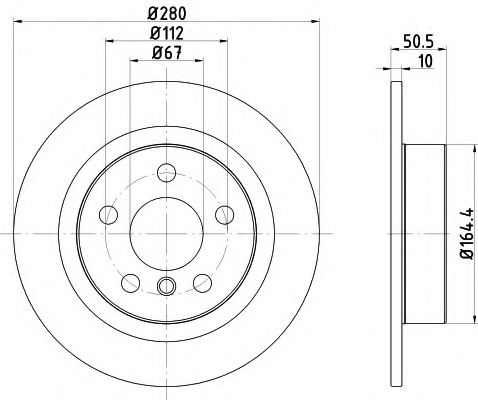 Тормозной диск BEHR/HELLA 8DD 355 122-661