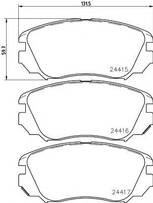 Тормозные колодки BEHR/HELLA 8DB 355 013-051