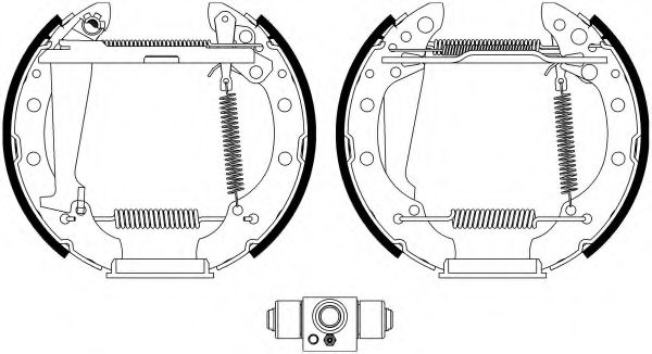 Тормозные колодки барабанные BEHR/HELLA 8DB 355 022-711
