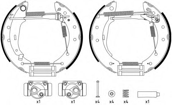 Тормозные колодки барабанные BEHR/HELLA 8DB 355 022-681