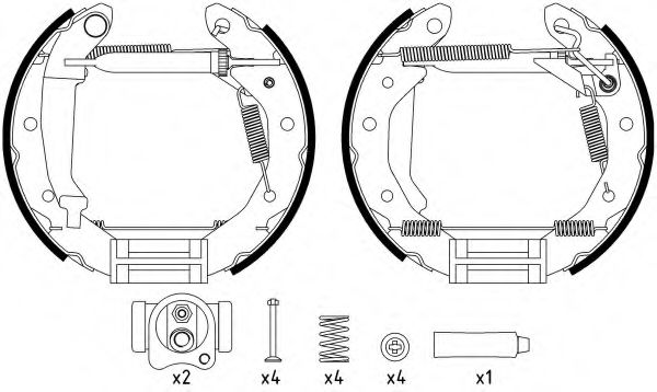Тормозные колодки барабанные BEHR/HELLA 8DB 355 022-661