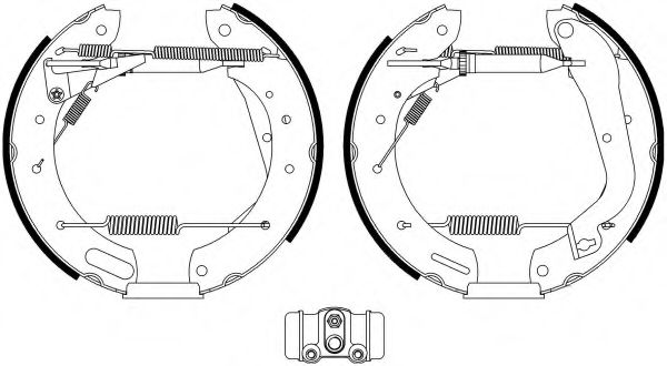 Тормозные колодки барабанные BEHR/HELLA 8DB 355 022-651