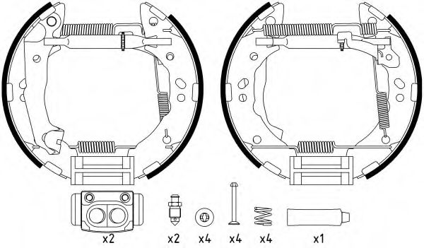 Тормозные колодки барабанные BEHR/HELLA 8DB 355 022-631