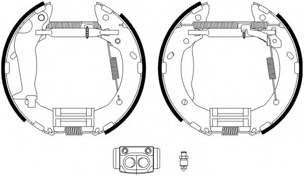 Тормозные колодки барабанные BEHR/HELLA 8DB 355 022-611