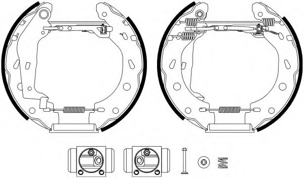 Тормозные колодки барабанные BEHR/HELLA 8DB 355 022-961