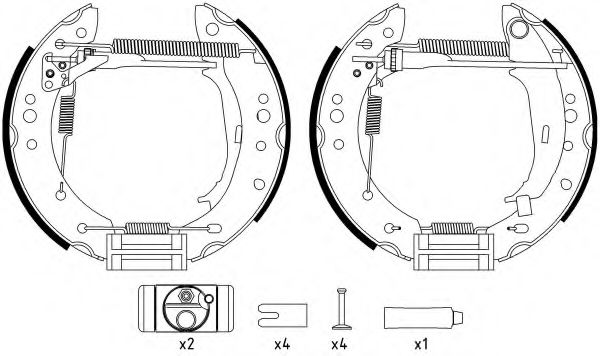Тормозные колодки барабанные BEHR/HELLA 8DB 355 022-931