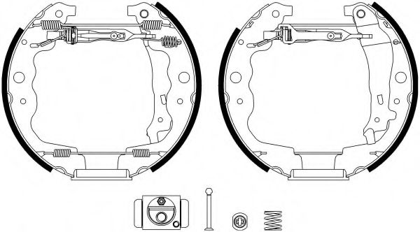 Тормозные колодки барабанные BEHR/HELLA 8DB 355 022-871