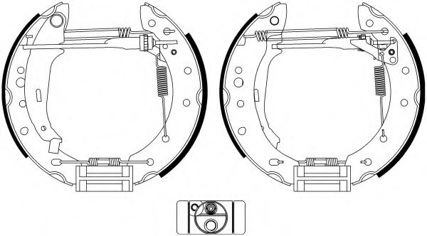 Тормозные колодки барабанные BEHR/HELLA 8DB 355 022-901