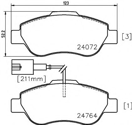 Тормозные колодки BEHR/HELLA 8DB 355 014-471
