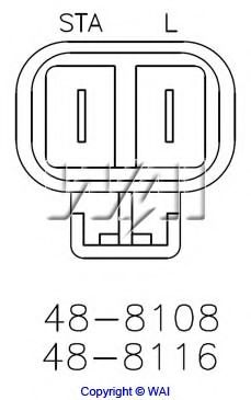 Реле регулятора генератора WAIglobal 48-8116