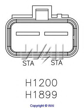 Реле регулятора генератора WAIglobal H1899 Реле регулятора генератора WAIglobal H1899