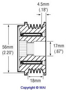 Муфта генератора WAIglobal 24-91106