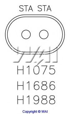 Реле регулятора генератора WAIglobal H1988C