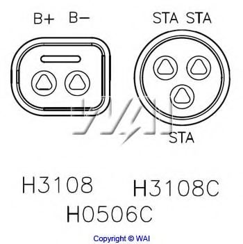 Реле регулятора генератора WAIglobal H3108