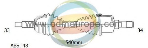 Полуось в сборе odmmultiparts 18-002131