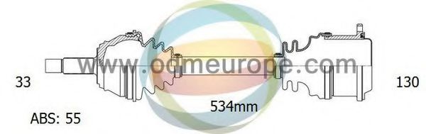Полуось в сборе odmmultiparts 18-003011
