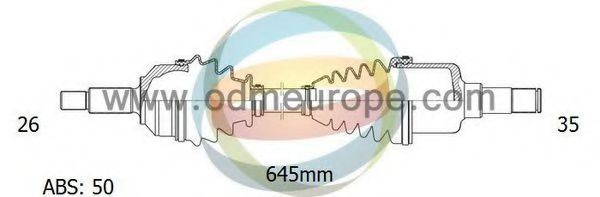 Полуось в сборе odmmultiparts 18-012401