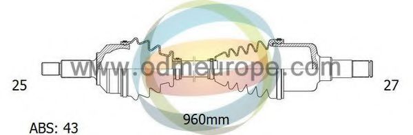 Полуось в сборе odmmultiparts 18-082351