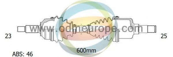 Полуось в сборе odmmultiparts 18-221131