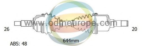 Полуось в сборе odmmultiparts 18-091431