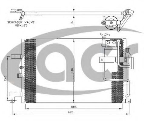 Радиатор кондиционера acr 300331