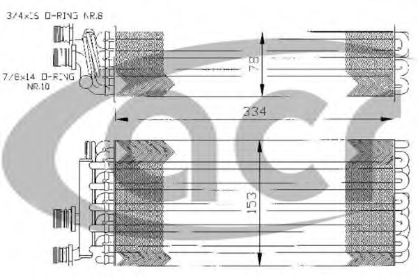 Испаритель кондиционера acr 310108