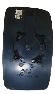 Стекло наружного зеркала LORO 0538G03