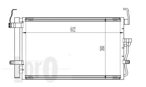 Радиатор кондиционера LORO 019-016-0004