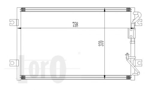 Радиатор кондиционера LORO 024-016-0002