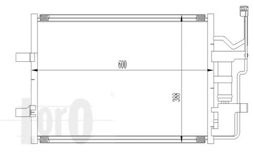 Радиатор кондиционера LORO 030-016-0010