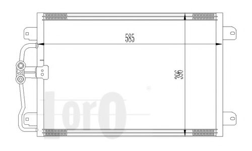 Радиатор кондиционера LORO 042-016-0007