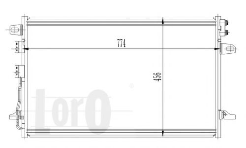 Радиатор кондиционера LORO 008-016-0006