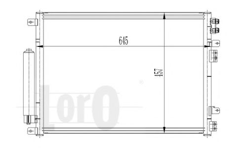 Радиатор кондиционера LORO 008-016-0009
