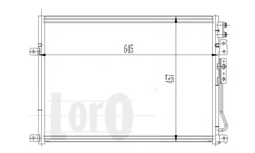 Радиатор кондиционера LORO 023-016-0007