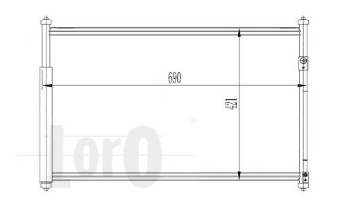 Радиатор кондиционера LORO 050-016-0003