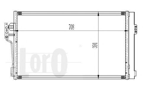 Радиатор кондиционера LORO 054-016-0006