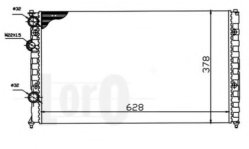 Радиатор охлаждения двигателя LORO 046-017-0009