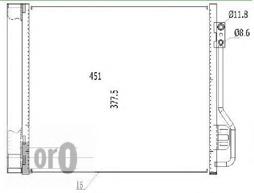 Радиатор кондиционера LORO 054-016-0004