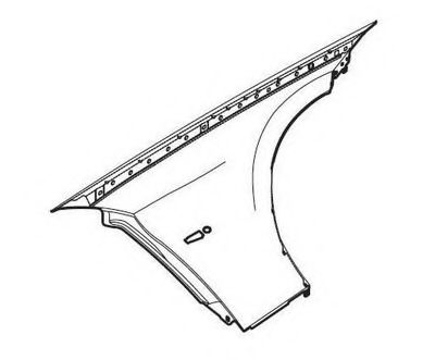Крыло переднее BMW 41357135680
