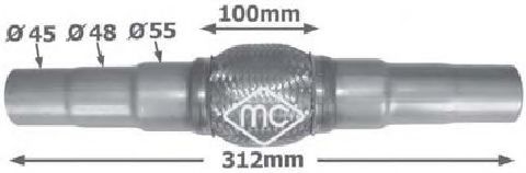 Гофра выхлопной системы Metalcaucho 02045