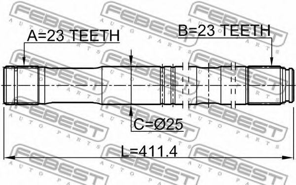 Полуось в сборе FEBEST 0112-ZZT251LH Полуось в сборе FEBEST 0112-ZZT251LH