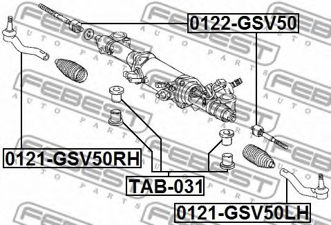 Наконечник рулевой тяги FEBEST 0121-GSV50LH Наконечник рулевой тяги FEBEST 0121-GSV50LH