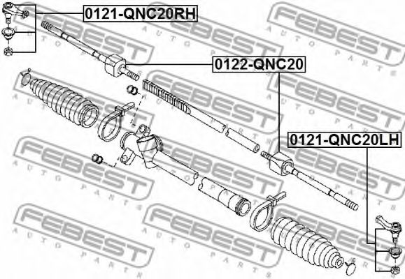 Наконечник рулевой тяги FEBEST 0121-QNC20RH Наконечник рулевой тяги FEBEST 0121-QNC20RH