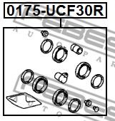 Ремкомплект тормозного суппорта FEBEST 0175-UCF30R Ремкомплект тормозного суппорта FEBEST 0175-UCF30R