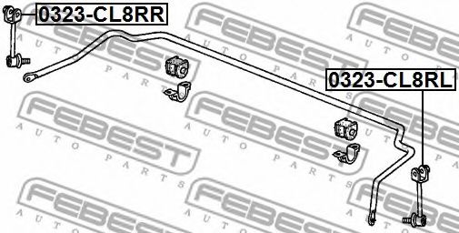 Стойка стабилизатора FEBEST 0323-CL8RR Стойка стабилизатора FEBEST 0323-CL8RR