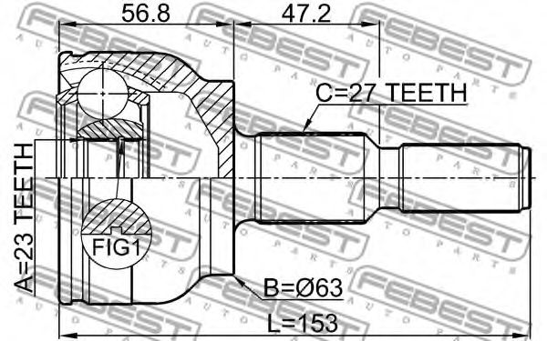ШРУС FEBEST 2110-CDH ШРУС FEBEST 2110-CDH